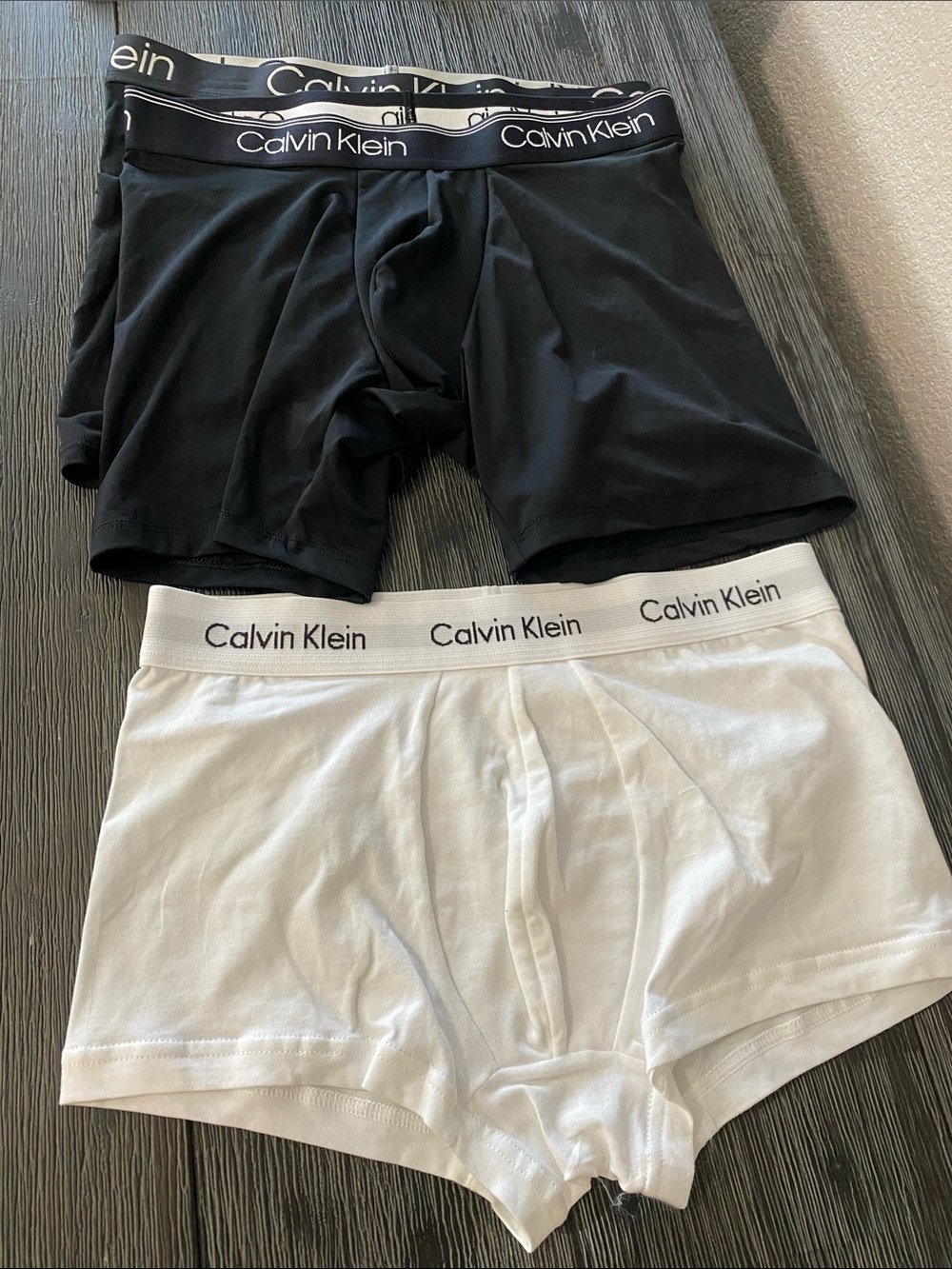 Calvin Klein Black and White Boxer Briefs - Pack of 3 /Small